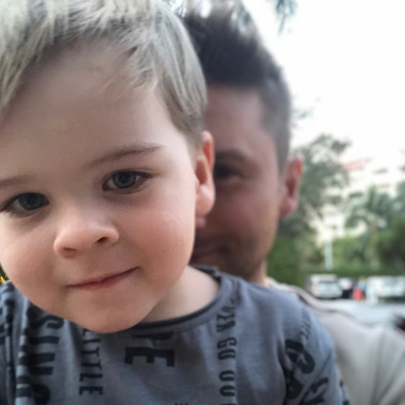 Сергей Лазарев с сыном