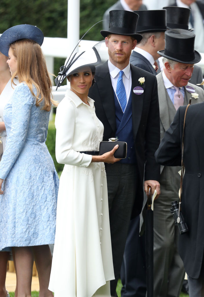 Меган Маркл и принц Гарри на скачках