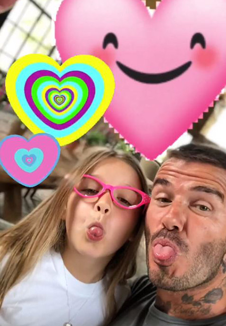 Дэвид Бекхэм с Харпер