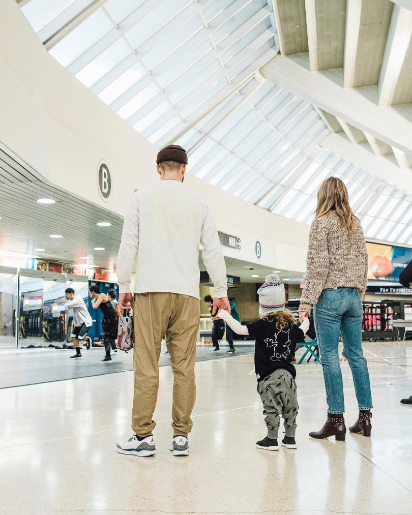 Джастин Тимберлейк с женой и сыном