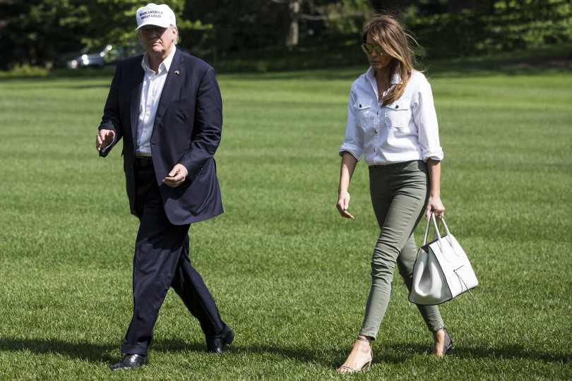 Мелания Трамп стильно одета
