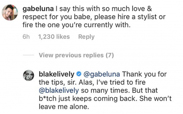 Комментарий Блейк Лайвли