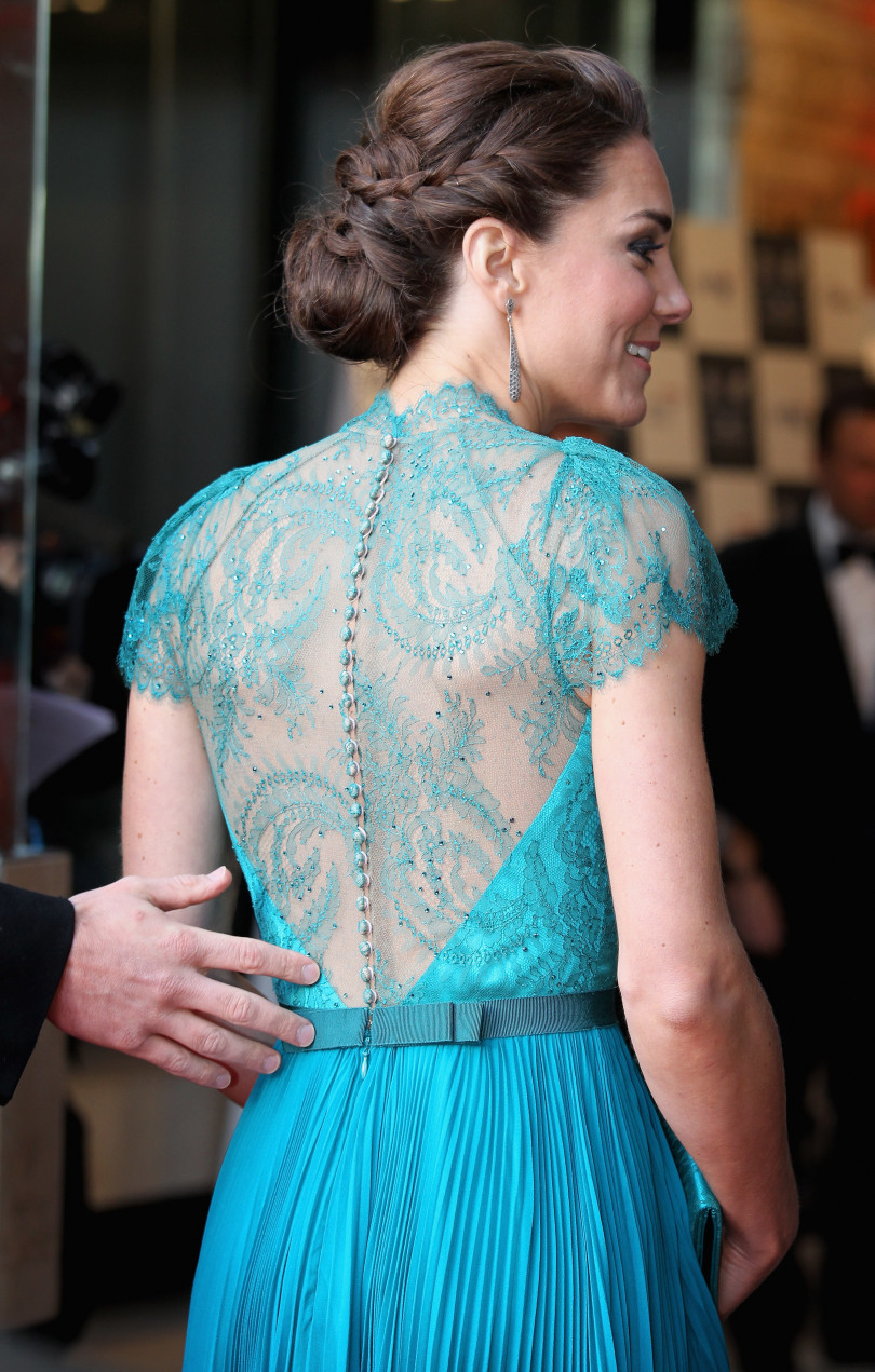 Кейт Миддлтон снова надела роскошное бирюзовое платье от Jenny Packam