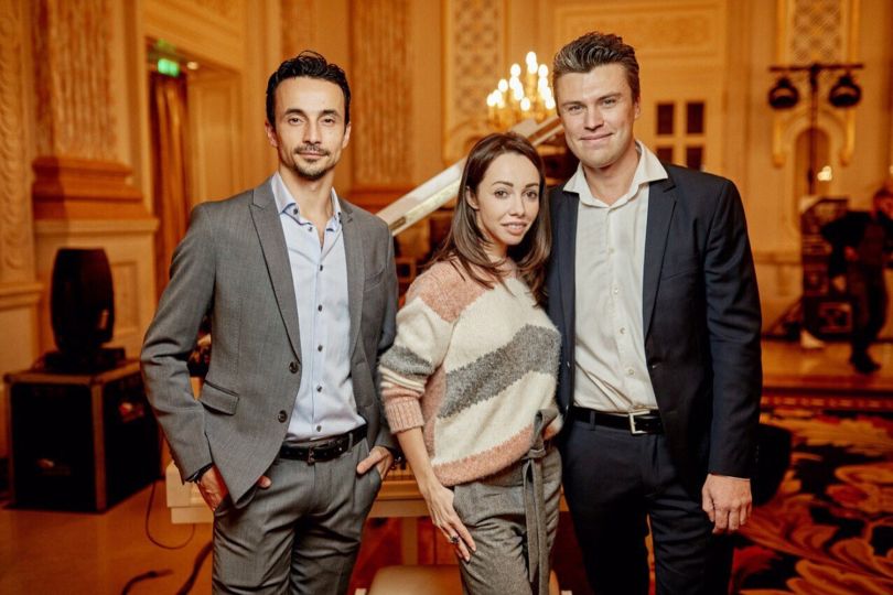 Екатерина Кухар и Александр Стоянов на концерте Евгения Хмары