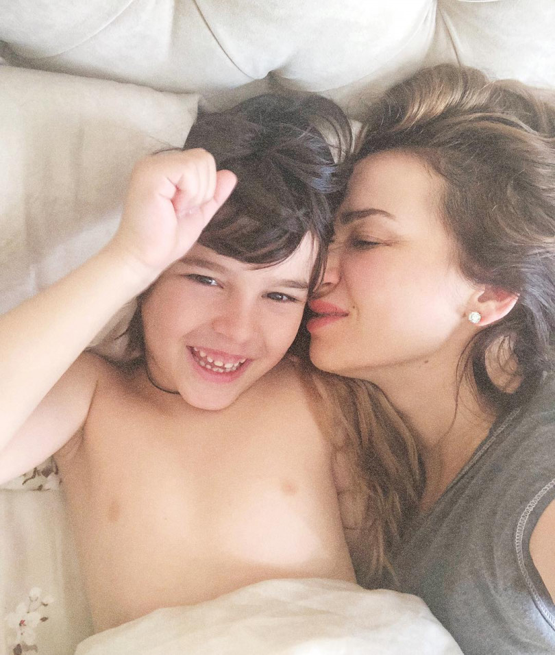 Анфиса Чехова с сыном