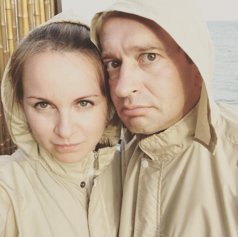 Константин Хабенский с женой