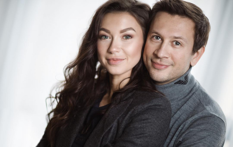 Дмитрий Ступка и его жена Полина Логунова