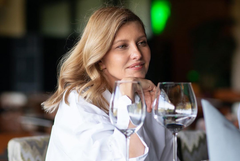 Владимир и Елена Зеленская на встрече с Милой Кунис и Эштоном Катчером