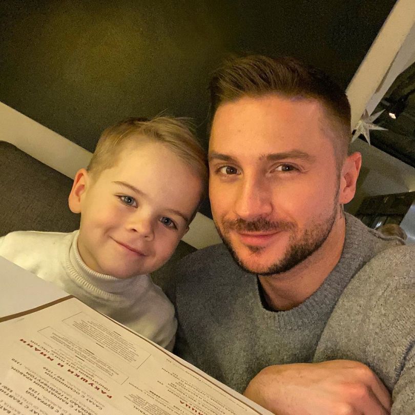 Сергей Лазарев с сыном 