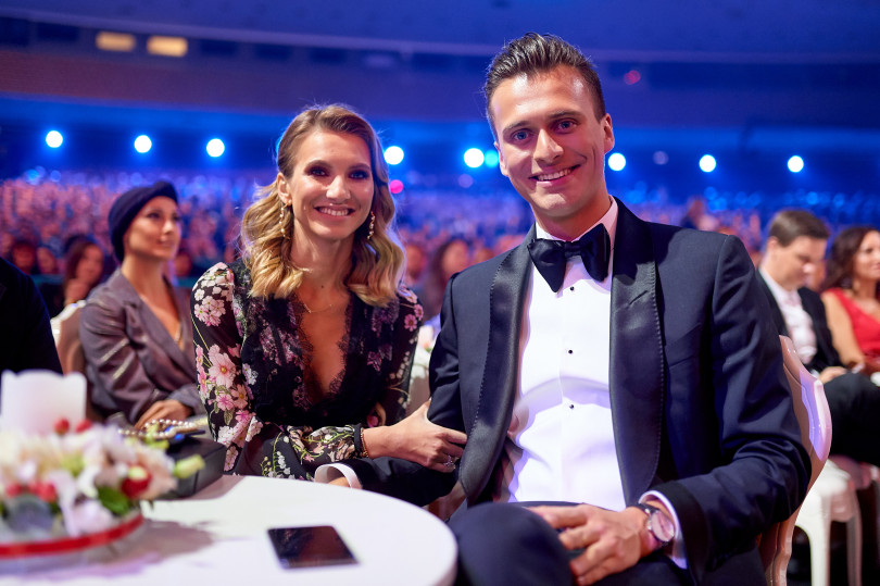 Александр Скичко и Елизавета Юрушева на церемонии 